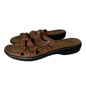 NWOB Clarks Leisa Faye Tan Brown Leather Size 10M